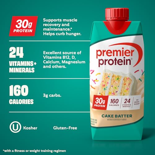 Image 3 of Premier Protein 30g High Protein Shake, Cake Batter, 4 Pack