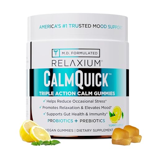 Image 1 of 60 Count (Pack of 1) for the product Relaxium Calm Gummies with L-Theanine, B6, Magnesium, Lemon, 60ct