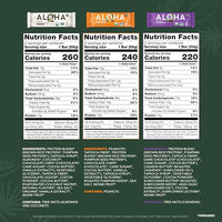 Thumbnail for Image 3 of ALOHA Organic Plant Based Protein Bars - 6 Flavor Variety Pack - 12 Count, 1.9oz Bars