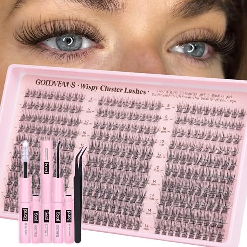 Image 30 of C-short natural clusters kit for the product Goddvenus Eyelash Extensions Wispy Natural DIY C Curl Individual Lashes Clusters