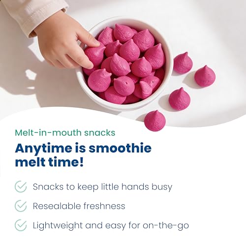 Image 4 of Amara Smoothie Melts - Carrot Raspberry - Baby Snacks Made With Fruits and Vegetables - Healthy Toddler Snacks For Your Kids Lunch Box - Organic Plant Based Yogurt Melts - 6 Resealable Bags