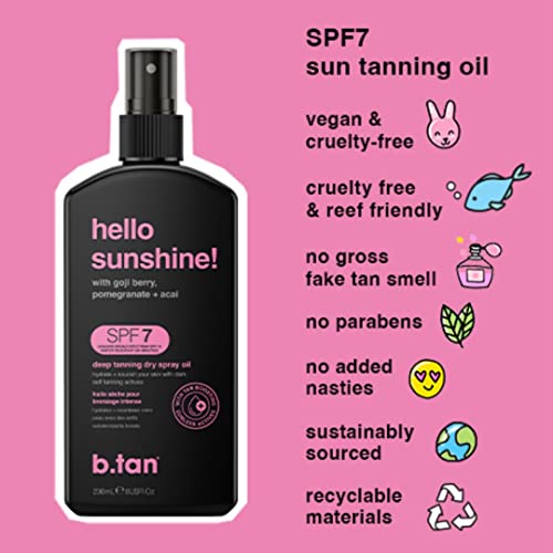 Image 3 of B.TAN 7 SPF Tanning Oil - Dark Intensifier Dry Spray