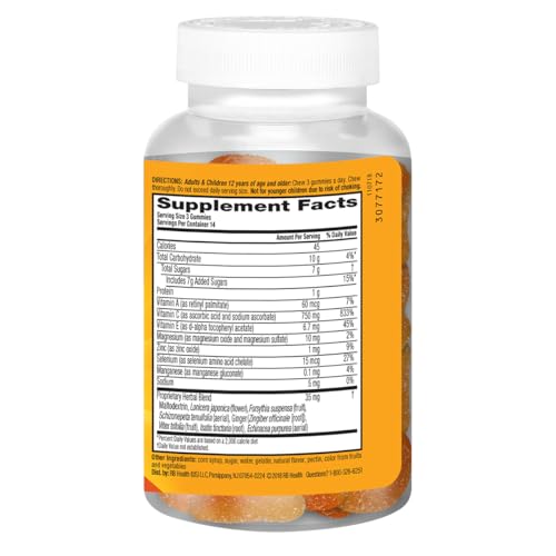 Image 4 of Airborne 750mg Vitamin C Immune Support Supplement Gummies for Adults, 42 Gummies (3 Pack)