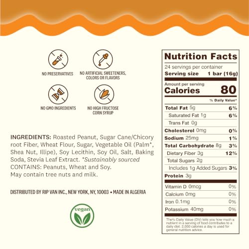 Image 2 of RIP VAN Crispy Dunes Peanut Butter Wafer Sticks – 12 Pack