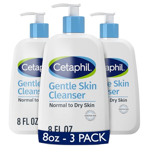 Image 3 of Unscented / 8 Fl Oz (Pack of 3) for the product Cetaphil Gentle Cleanser Hydrating Face & Body Wash Sensitive Skin