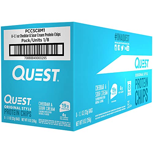 Image 7 of Quest Protein Chips - Cheddar & Sour Cream (8 Bags)