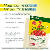 Thumbnail for Image 3 of MegaFood Relax + Calm Magnesium Complex, Strawberry, 30 Soft Chews (2 Pack)