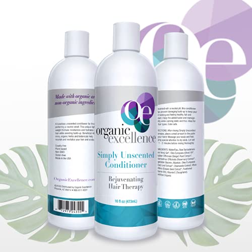 Image 3 of Organic Excellence Simply Unscented Conditioner, Non-toxic Color-safe 16 oz
