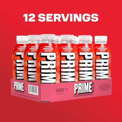 Image 6 of PRIME Hydration CHERRY FREEZE, Sports Drinks with Coconut Water, Electrolyte Enhanced to Replenish Fluids, Zero Added Sugar, B Vitamins, Antioxidants, Made with Natural Flavors, 16.9 Fl Oz 12 Pack