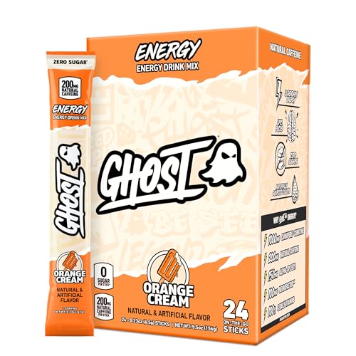 Image 1 of Default Title for the product GHOST Sugar-Free Energy Drink Packets, Orange Cream, 24 Sticks