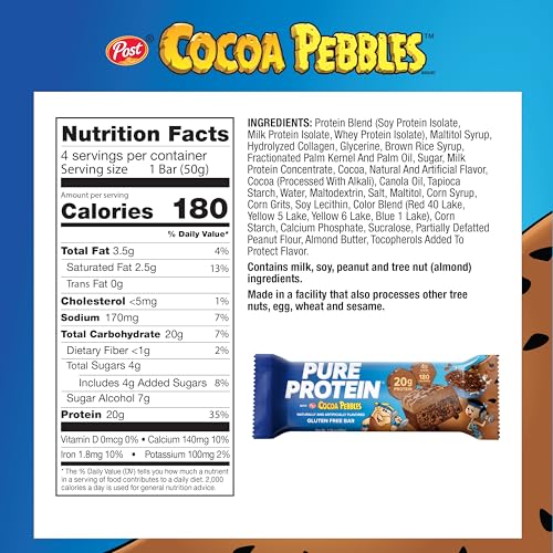 Image 2 of Pure Protein Cocoa PEBBLESTM Protein Bars, 20g Protein, Gluten Free, 4 Ct