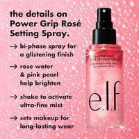 Thumbnail for Image 2 of e.l.f. Power Grip Ros?etting Spray, Bright & Glassy Finish, Pearl Powder