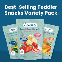Thumbnail for Image 5 of Amara Smoothie Melts - Best Sellers Variety Pack - Baby Snacks Made With Fruits and Vegetables - Healthy Toddler Snacks For Your Kids Lunch Box - Organic Plant Based Yogurt Melts - 6 Packs