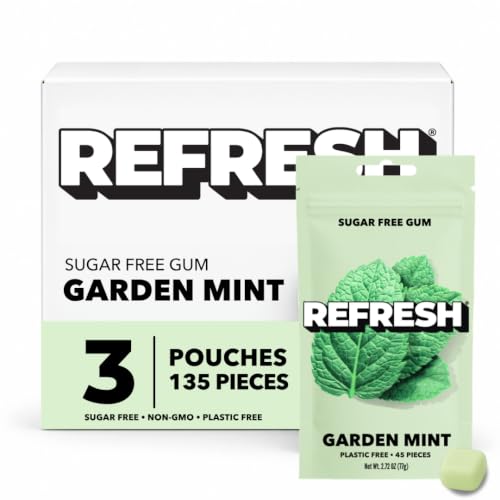 Image 6 of Garden Mint 3 Pack for the product Refresh Gum Variety Natural Sugar-Free Xylitol Chewing Gum