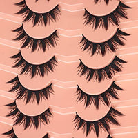 Thumbnail for Image 6 of Winifred False Eyelashes - Anime Wispy Cat Eye Natural Spiky Thick Manga Lashes for Cosplay