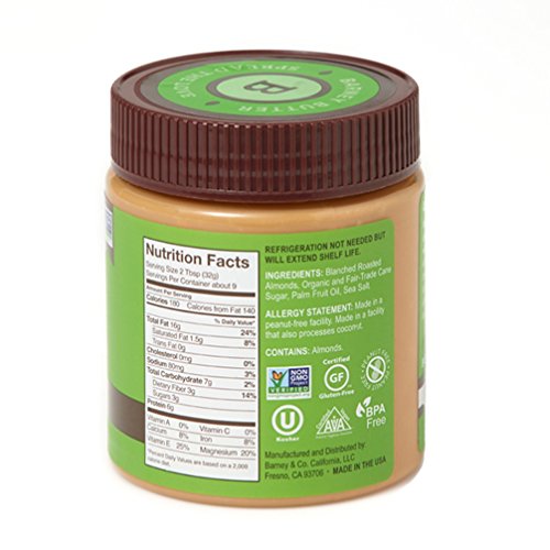 Image 2 of Barney Butter Almond Butter, Crunchy, 10 Ounce (Pack of 3)