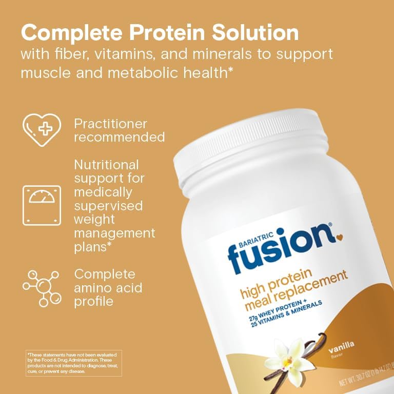 Image 2 of Bariatric Fusion High Protein Meal Replacement, Vanilla, 30.7 oz