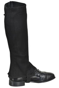 Thumbnail for Image 9 of Equestrian Riding Unisex Half Chaps Amara Adult | Synthetic Leather Zip-Up Pair | Accurate Size Chart in Images.