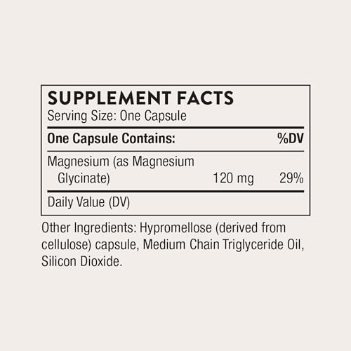 Image 6 of THORNE Magnesium Glycinate, Chelated Magnesium Supplement, 180 Capsules