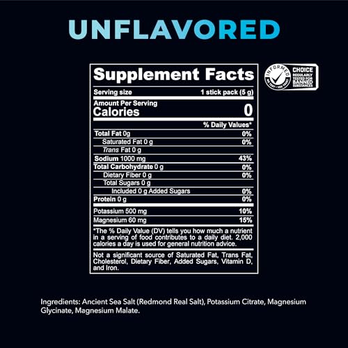 Image 3 of REDMOND Re-Lyte Sugar Free Electrolyte Powder Packets (Unflavored) 30ct