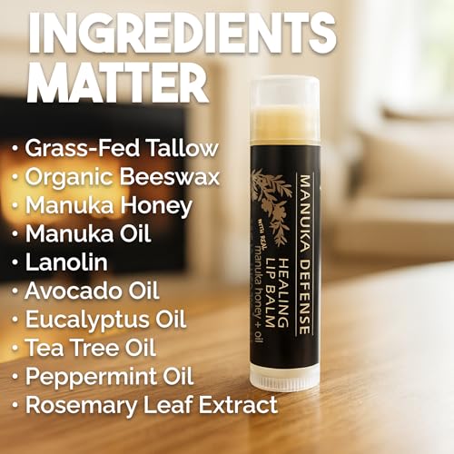 Image 4 of BALM OF GILEAD Manuka Defense Healing Lip Balm - Intensive Moisture Therapy in Tube Pack of 4 - 0.15 oz