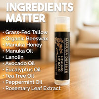 Thumbnail for Image 4 of BALM OF GILEAD Manuka Defense Healing Lip Balm - Intensive Moisture Therapy in Tube Pack of 4 - 0.15 oz