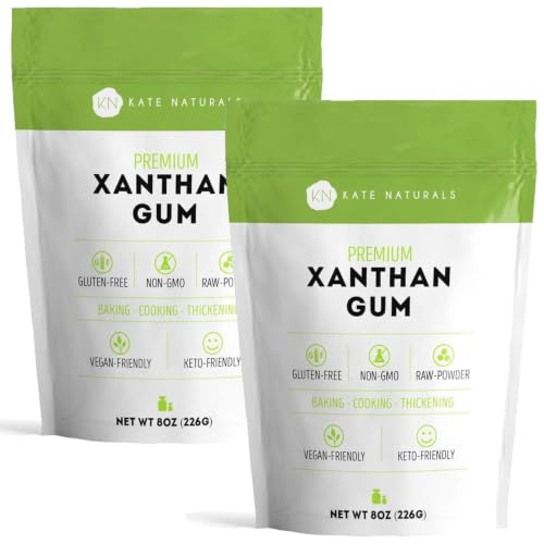 Image 2 of 2 / 8 Ounce (Pack of 2) for the product Kate Naturals Xanthan Gum for Baking & Ice Cream