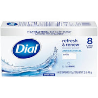 Thumbnail for Image 6 of Dial Antibacterial Bar Soap, Refresh & Renew, White, 4 oz, 32 Bars