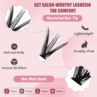 Thumbnail for Image 2 of Azenlo Natural Lash Clusters Kit Wispy Eyelash Clusters 120 pcs Cluster Eyelash Extensions C Curl Individual Lashes 10-16 mm Mix Length Natural Look (Left&Right 30D KIT 120Pcs)