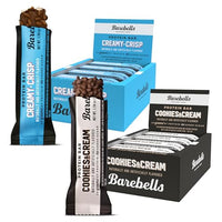 Thumbnail for Image 1 of Default Title for the product BAREBELLS Protein Bars Combo Pack – 12 Creamy Crisp & 12 Cookies & Cream (24 bars total)