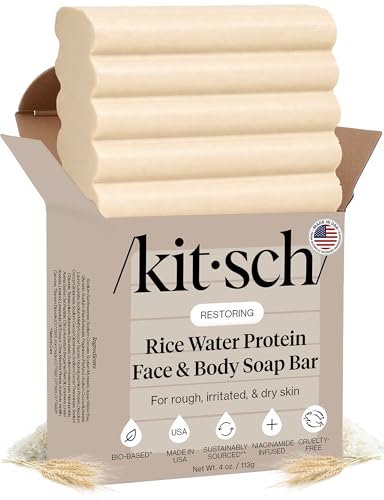 Image 1 of Default Title for the product Kitsch Rice Water Protein Restoring Face & Body Wash Bar Soap – 4 oz