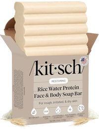 Thumbnail for Image 1 of Default Title for the product Kitsch Rice Water Protein Restoring Face & Body Wash Bar Soap – 4 oz