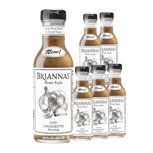 Image 1 of Default Title for the product BRIANNAS Home Style Garlic Vinaigrette Dressing, Gluten Free, 6 Pack