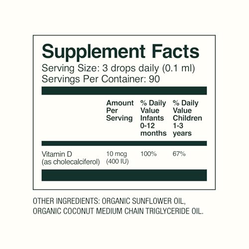 Image 3 of Bobbie Organic Baby Vitamin D Drops, Immune Health, 400 IU, 0.3 fl oz