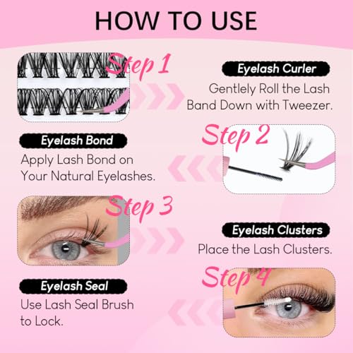 Image 6 of Azenlo Natural Lash Clusters Kit Wispy Eyelash Clusters 120 pcs Cluster Eyelash Extensions C Curl Individual Lashes 10-16 mm Mix Length Natural Looks (30D KIT 120 Pcs)