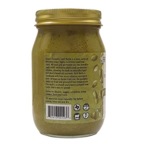 Image 3 of Gopal's Sprouted Organic Raw Pumpkin Seed Butter 16 Ounces