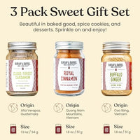 Thumbnail for Image 3 of Burlap & Barrel 3pk Sweet Spice Set - 3 Full Size Jars including Royal Cinnamon, Cloud Forest Cardamom, & Buffalo Ginger