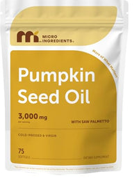Thumbnail for Image 2 of 75 Count (Pack of 1) for the product Micro Ingredients Pumpkin Seed Oil with Saw Palmetto