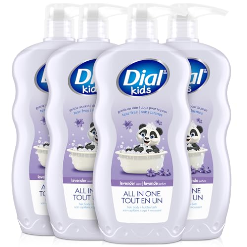 Image 1 of Default Title for the product Dial Kids Lavender 3-in-1 Body + Hair + Bubble Bath, 24 Fl Oz, 4-Pack