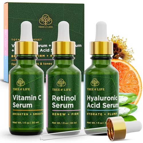 Image 1 of Default Title for the product Tree of Life Face Serum Skin Care, Facial Serum for Women and Men, Set of 3