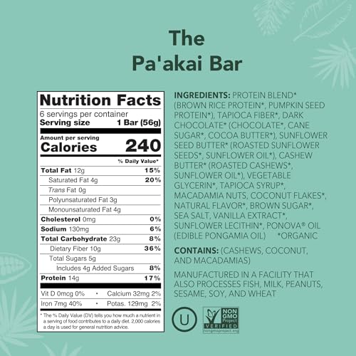 Image 2 of ALOHA Organic Plant Based Protein Bars Pack of 6