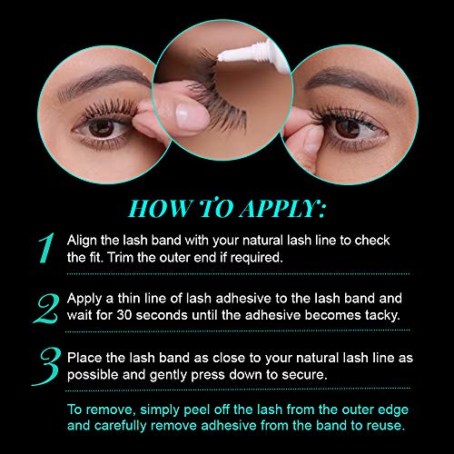 Image 5 of Ardell Natural False Eyelashes Hotties - Black, Lightweight, Comfortable Strip Lashes, Reusable, 4 Pack