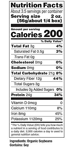 Image 2 of SEAPOINT FARMS Organic Edamame Pasta, Fettuccine, 7.05 oz (Pack of 3)