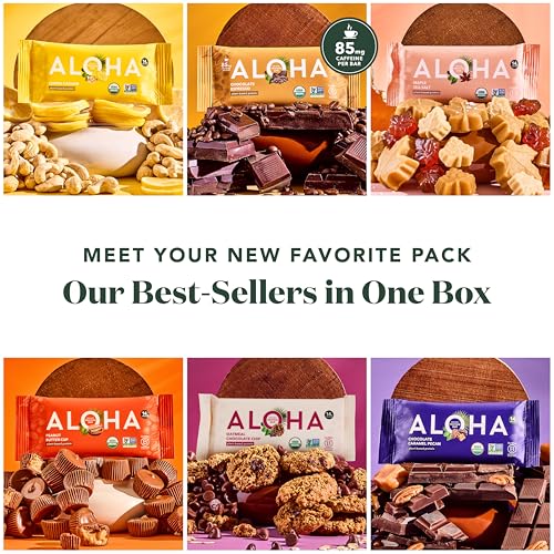Image 6 of ALOHA Organic Plant Based Protein Bars 6 Flavor Variety Pack 12 Count