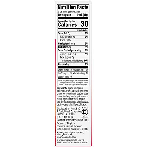 Image 6 of Plum Organics Teensy Snacks Organic Toddler Fruit Snacks