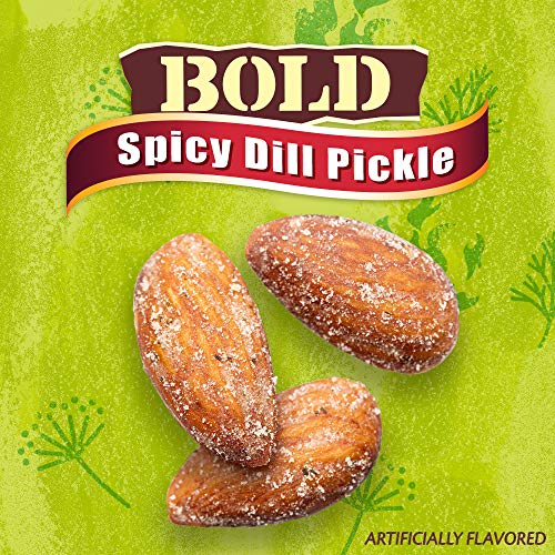 Image 6 of Blue Diamond Almonds Spicy Dill Pickle Flavored Snack Nuts, 6 Oz Resealable Can Pack of 2