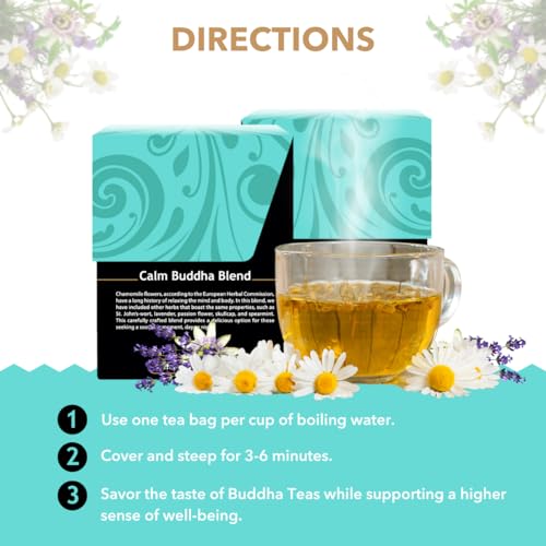 Image 4 of Buddha Teas Organic Calm Buddha Blend Herbal Tea, Caffeine Free