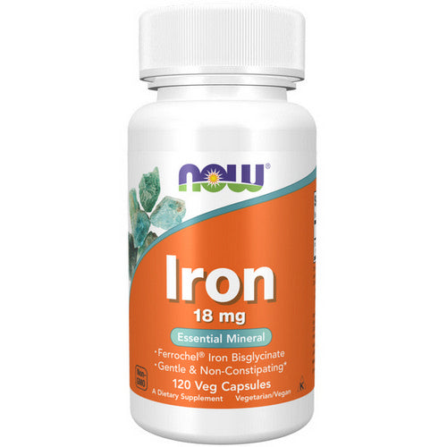 Now Foods Iron 18 mg 120 Vcaps
