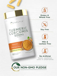 Thumbnail for Image 5 of Carlyle Turmeric Curcumin Supplement | 180 Capsules