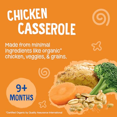Image 4 of Earth's Best Organic Vegetable + Chicken Puree Chicken Casserole Pouch, 4 oz (Pack of 12)